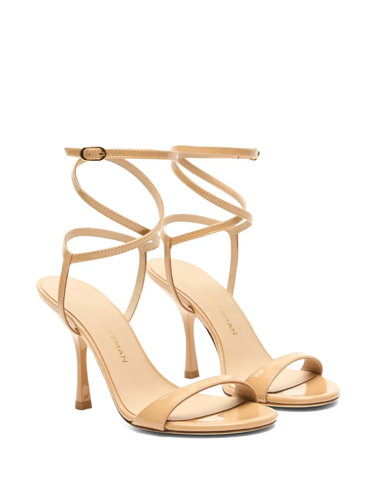 Stuart Weitzman Nudist Wrap patent-leather サンダル - 画像2