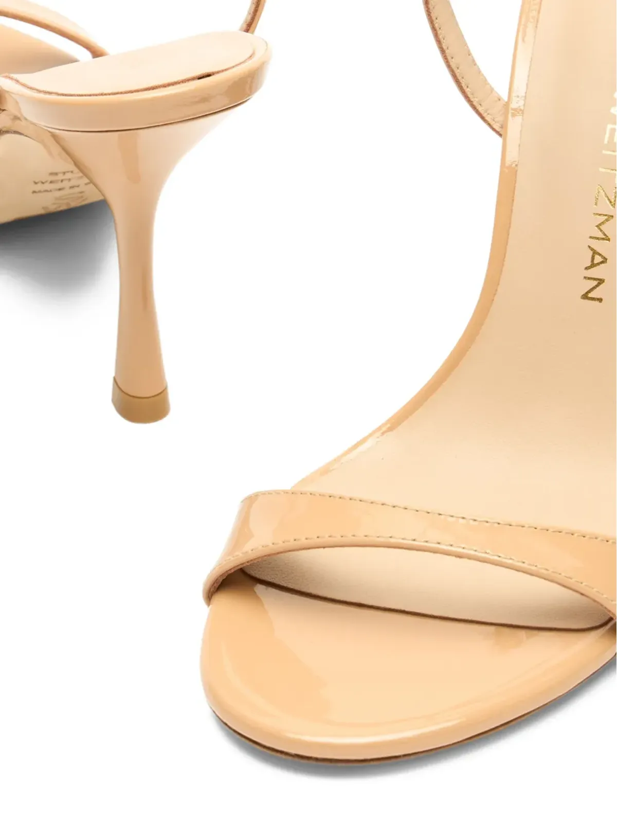 Stuart Weitzman Nudist Wrap patent-leather サンダル - 画像4
