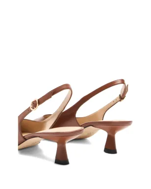 Stuart Weitzman 35mm Sculpt slingback pointed-toe pumps - Brown - サムネイル5