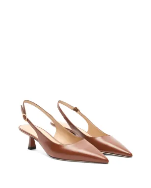 Stuart Weitzman 35mm Sculpt slingback pointed-toe pumps - Brown - サムネイル2