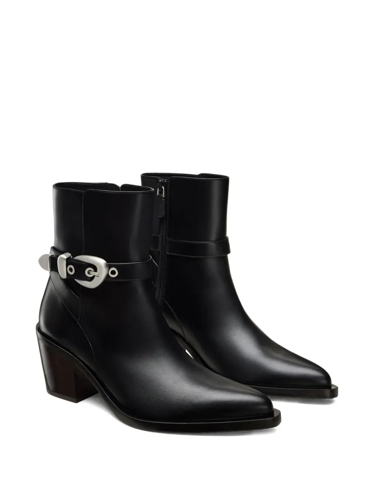 Stuart Weitzman Maven バックルストラップ ポインドトゥ ブーツ - 画像2