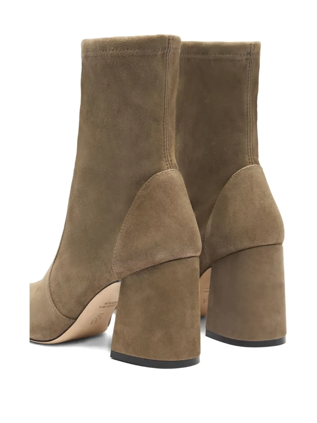Stuart Weitzman 85mm Essencialist Stretch suede アンクルブーツ  - Neutrals - 画像4