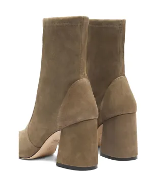 Stuart Weitzman 85mm Essencialist Stretch suede アンクルブーツ  - Neutrals - サムネイル4