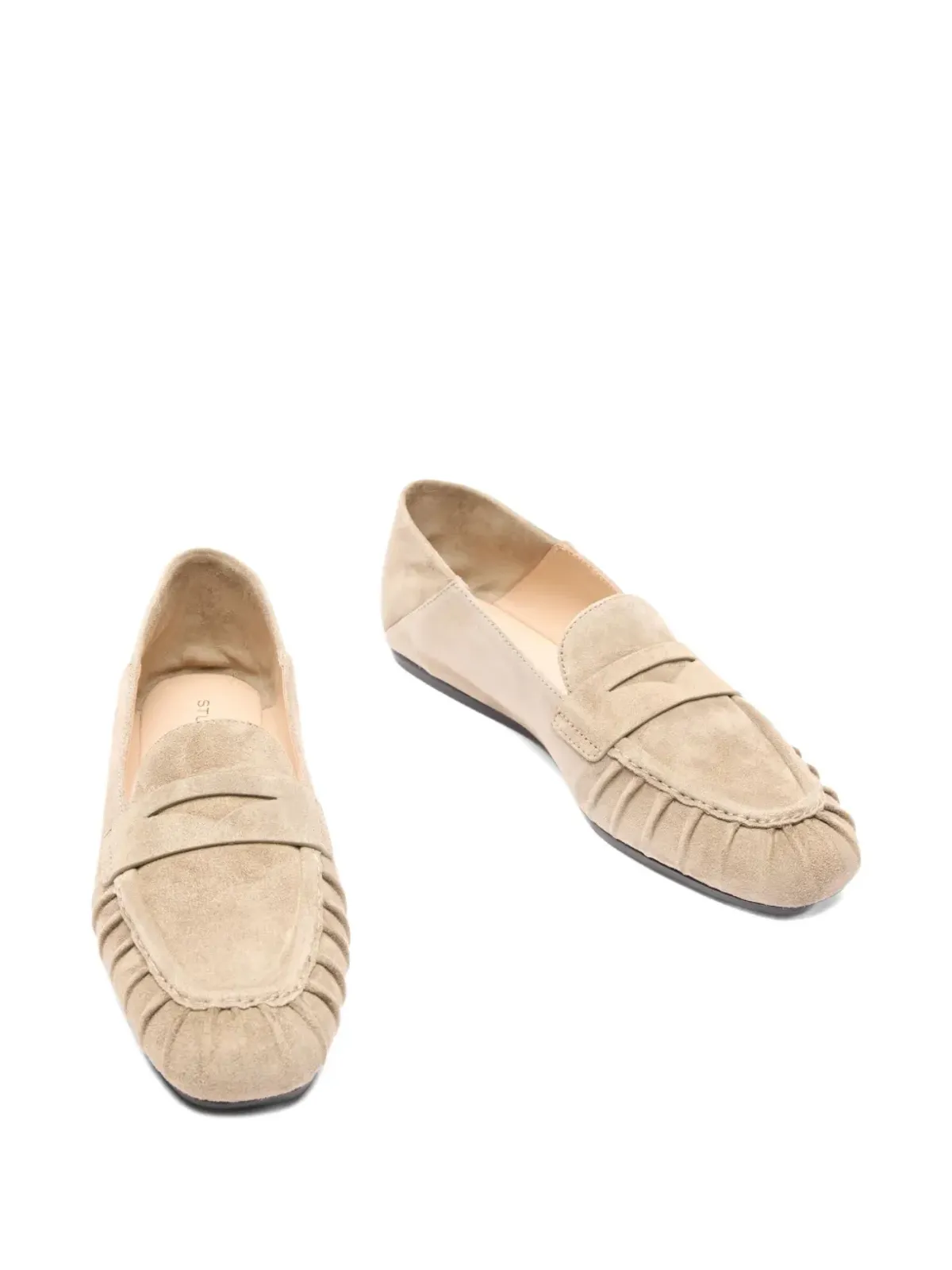 Stuart Weitzman Brooks プリーツ付きペニーローファー - 画像2