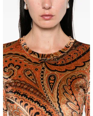ETRO ペイズリー柄ベルベットトップス - サムネイル5