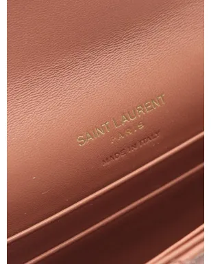 Saint Laurent ビンテージ Cassandre レザー ウォレット ブラウン - サムネイル5
