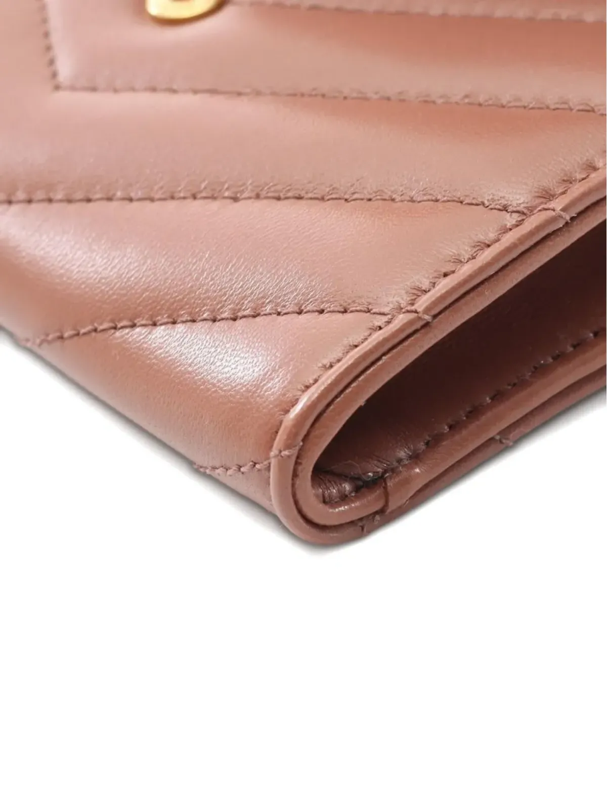 Saint Laurent ビンテージ Cassandre レザー ウォレット ブラウン - 画像3