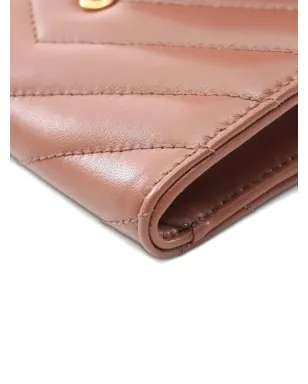 Saint Laurent ビンテージ Cassandre レザー ウォレット ブラウン - サムネイル3