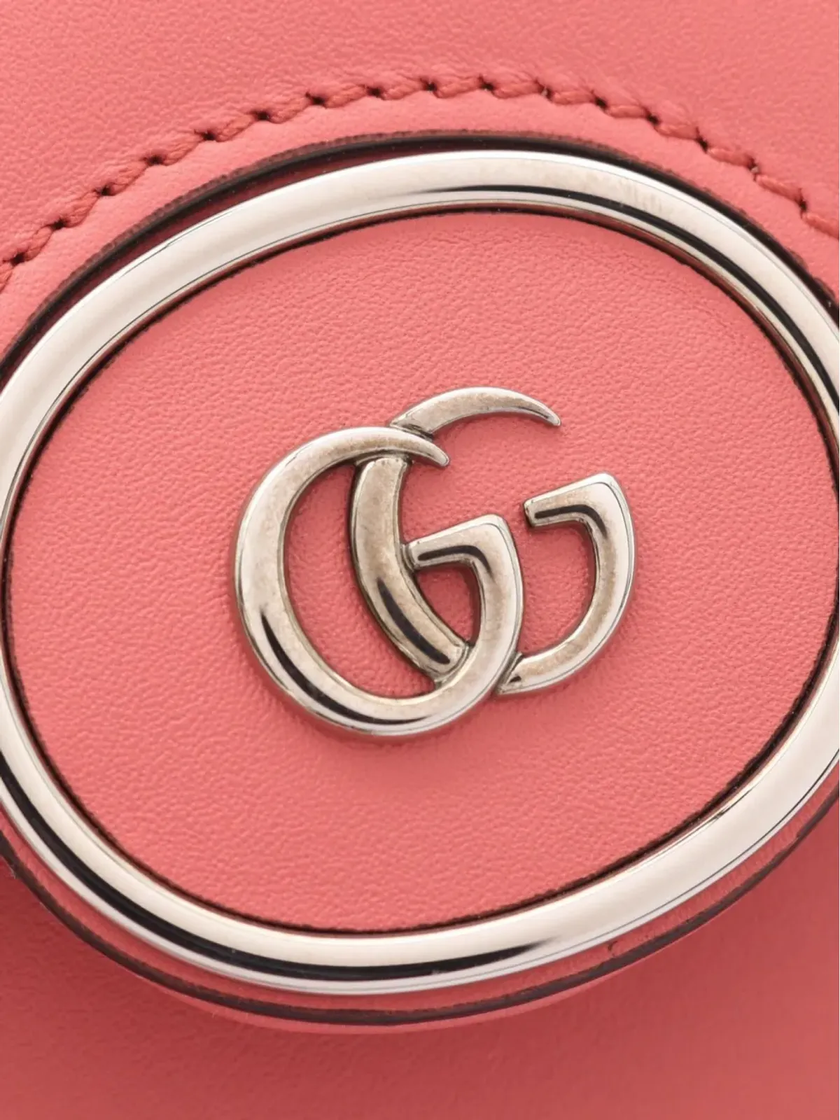 Gucci Pre-Owned プチGG レザーショルダーバッグ ピンク - 画像5