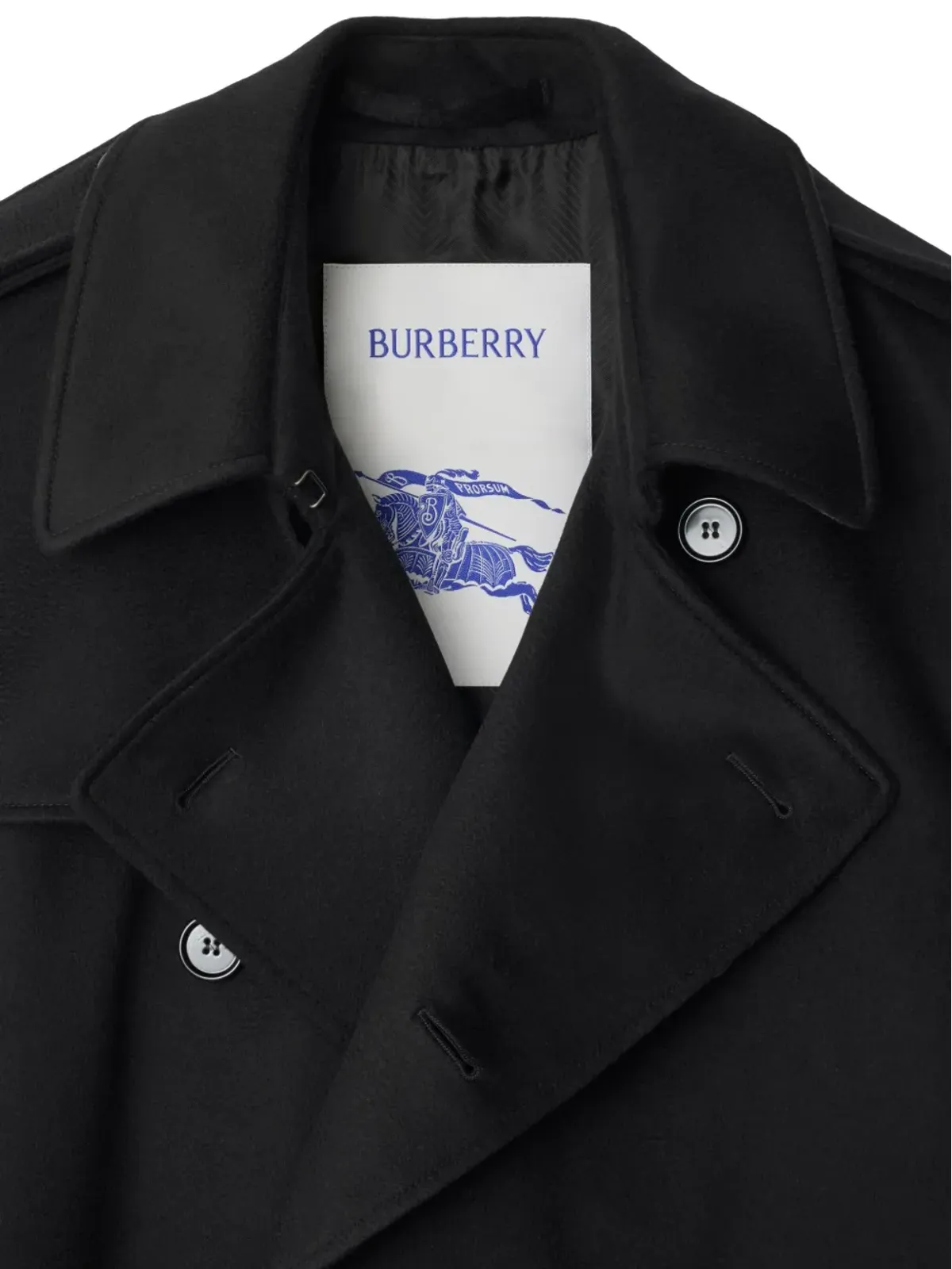 Burberry ベルテッド・ダブルブレスト キャッシュミア トレンチコート - ブラック - 画像5