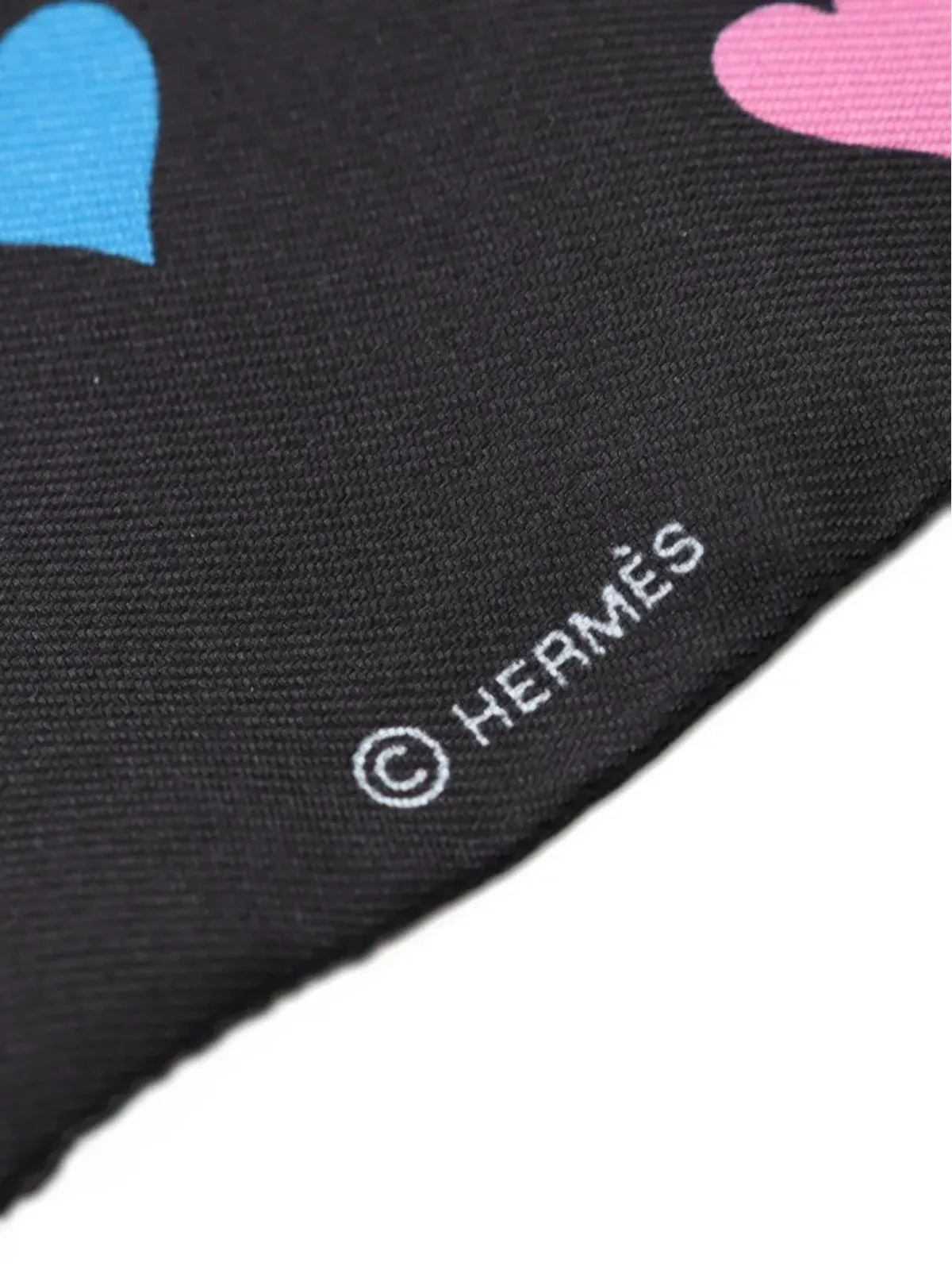 Hermès Pre-Owned ティータイム シルクリボン スカーフ ブラック - 画像4