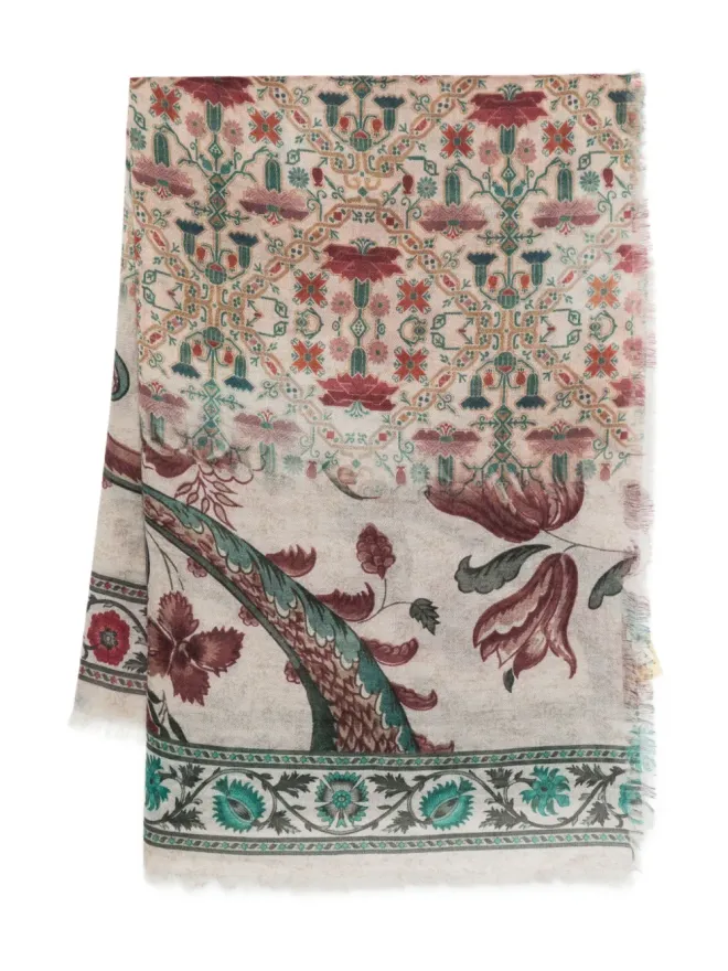 Pierre-Louis Mascia Pierre-Louis Mascia Euclide 花柄スカーフ グレーの商品画像