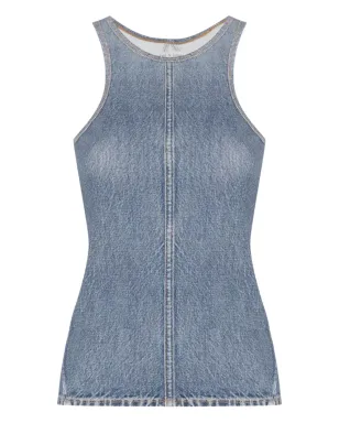 rag & bone デニム風レーサーバックトップ ブルー - サムネイル1