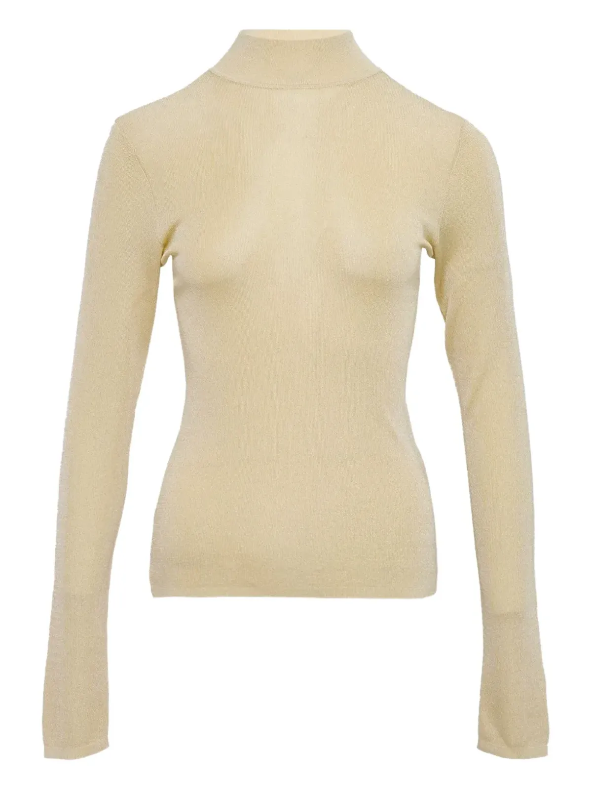 Self-Portrait mock-neck top - Neutrals - 画像1