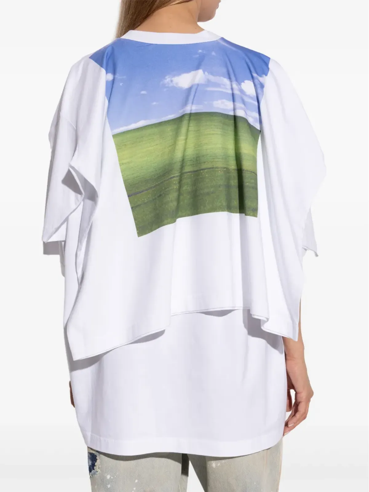 VETEMENTS レイヤード グラフィックプリント Tシャツ ホワイト - 画像5