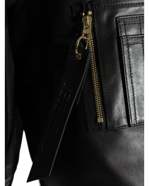 VETEMENTS レザー ジップファスナー付きボンバー ジャケット - サムネイル5