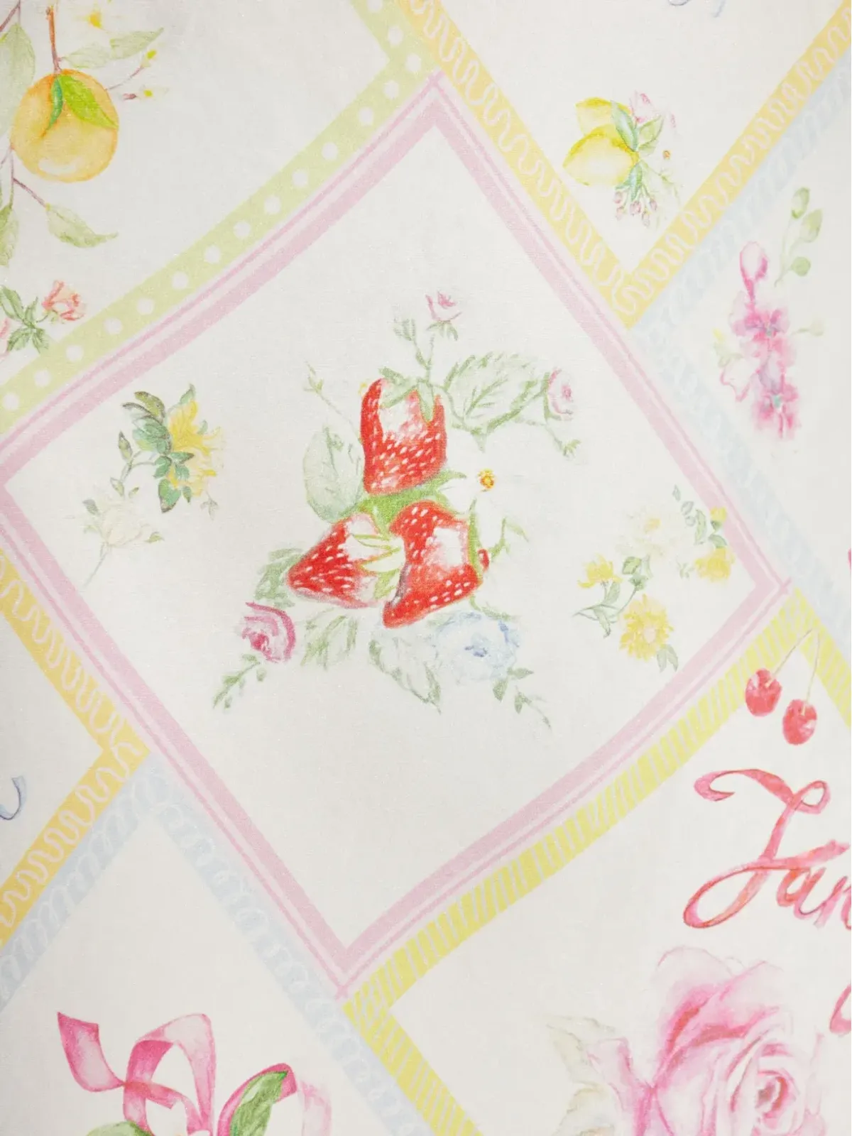 LoveShackFancy フルーツプリント バイアスカット スカート - 画像5