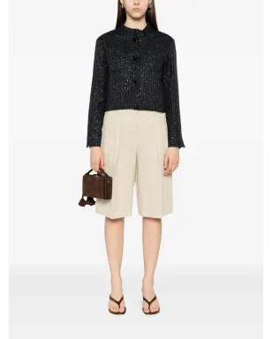 Max Mara スパンコール装飾クロップドジャケット - サムネイル2