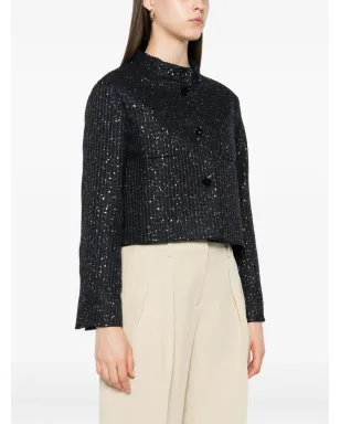 Max Mara スパンコール装飾クロップドジャケット - サムネイル3