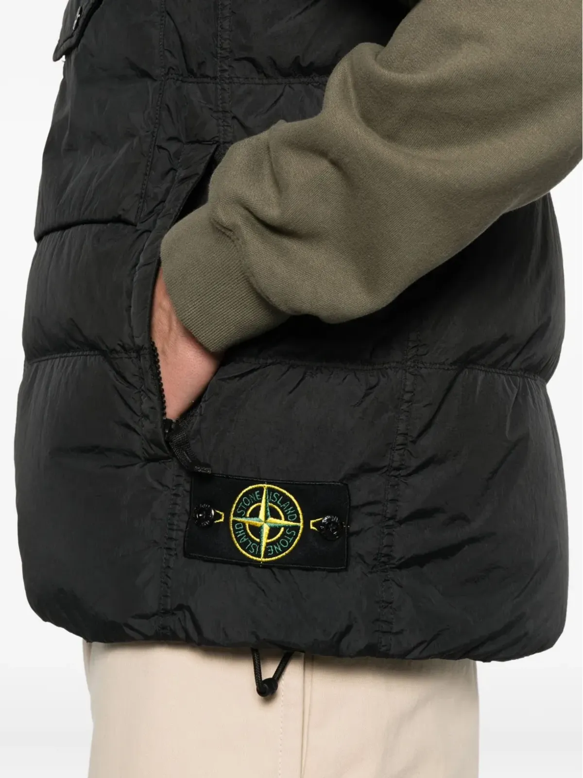 Stone Island キルテッドパネルドベスト - 画像5