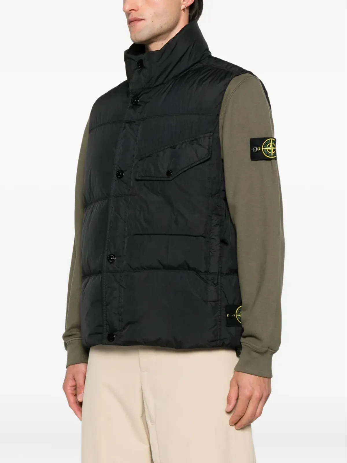 Stone Island キルテッドパネルドベスト - 画像3