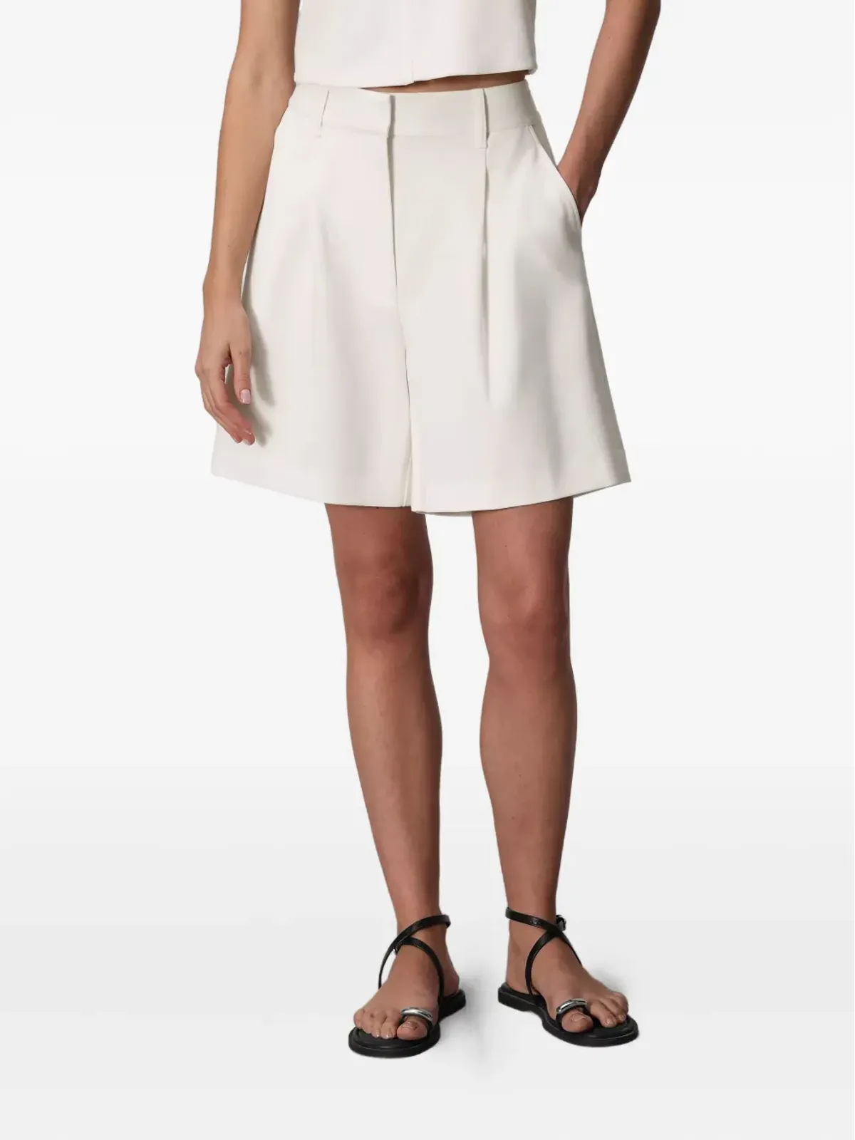 rag & bone プリーツ入りハイウエストショーツ - White - 画像2