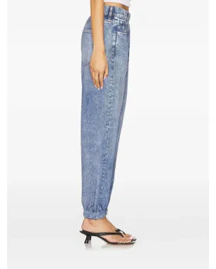 rag & bone エラスティックカフ酸洗いデニムジーンズ ブルー - サムネイル1