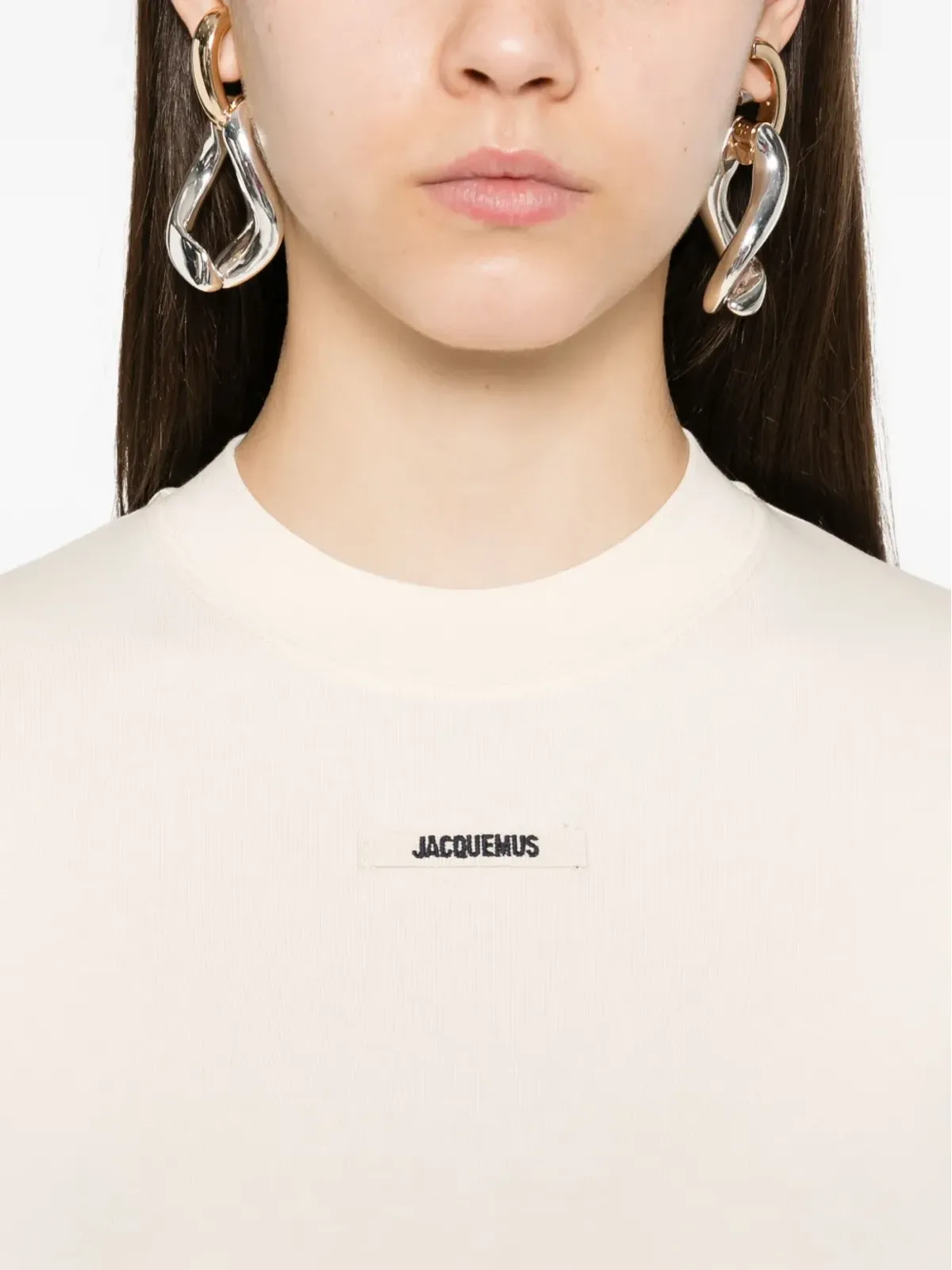 Jacquemus ロゴパッチ コットン Tシャツ - 画像5