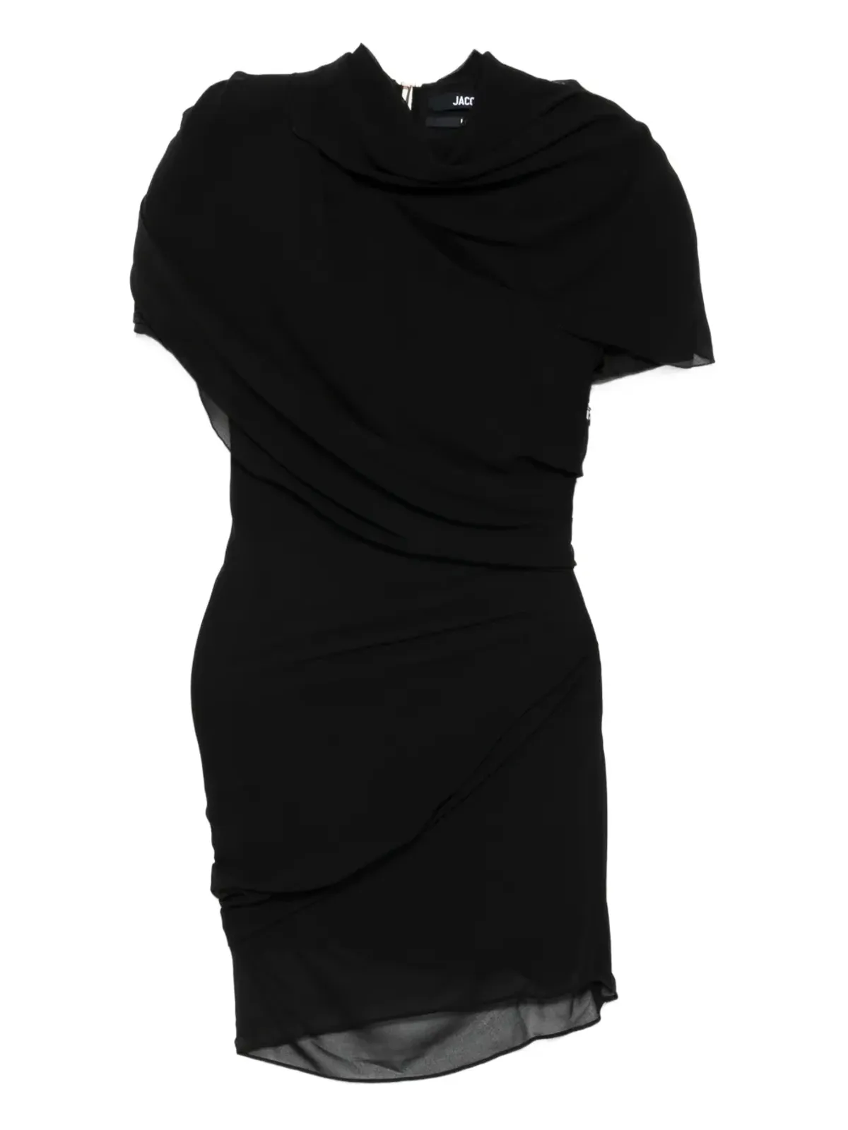 Jacquemus The Castagna draped mini dress - Black - 画像1