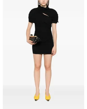 Jacquemus The Castagna draped mini dress - Black - サムネイル2
