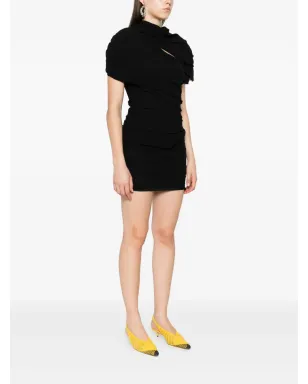 Jacquemus The Castagna draped mini dress - Black - サムネイル3