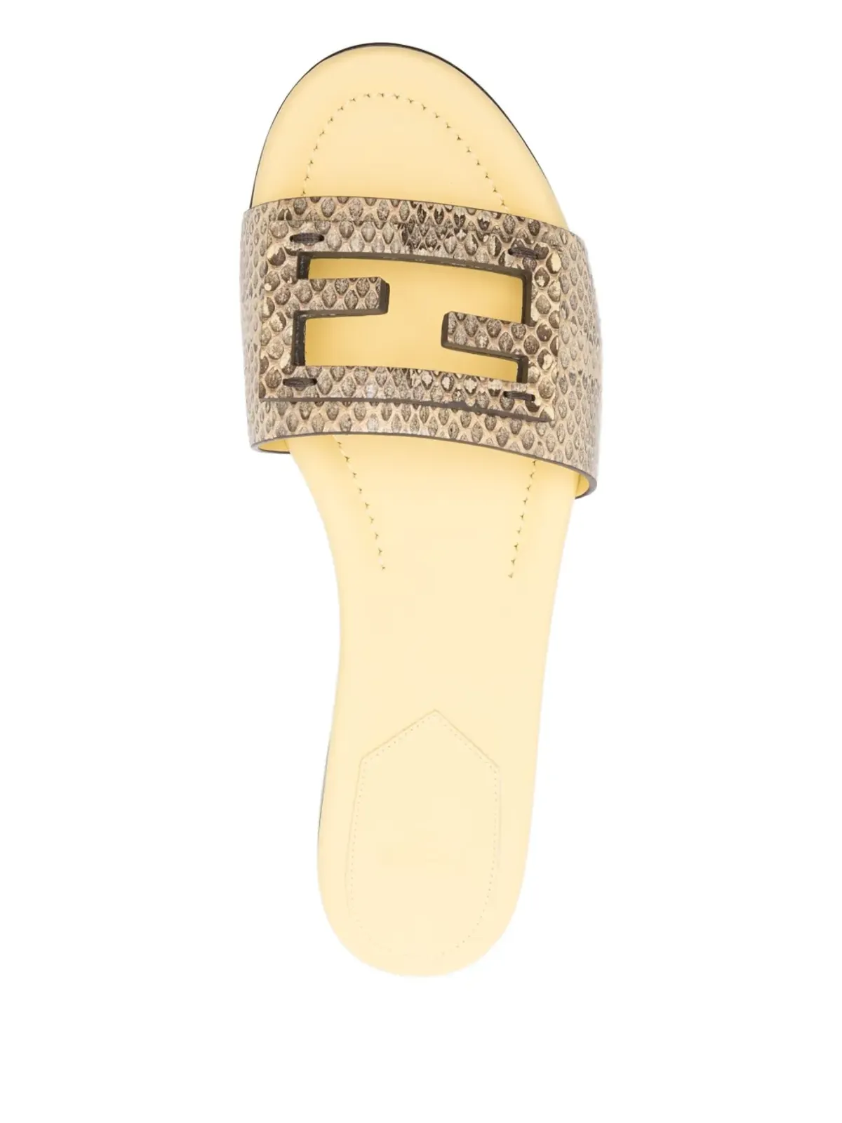 FENDI 蛇皮レザーサンダル - イエロー - 画像4