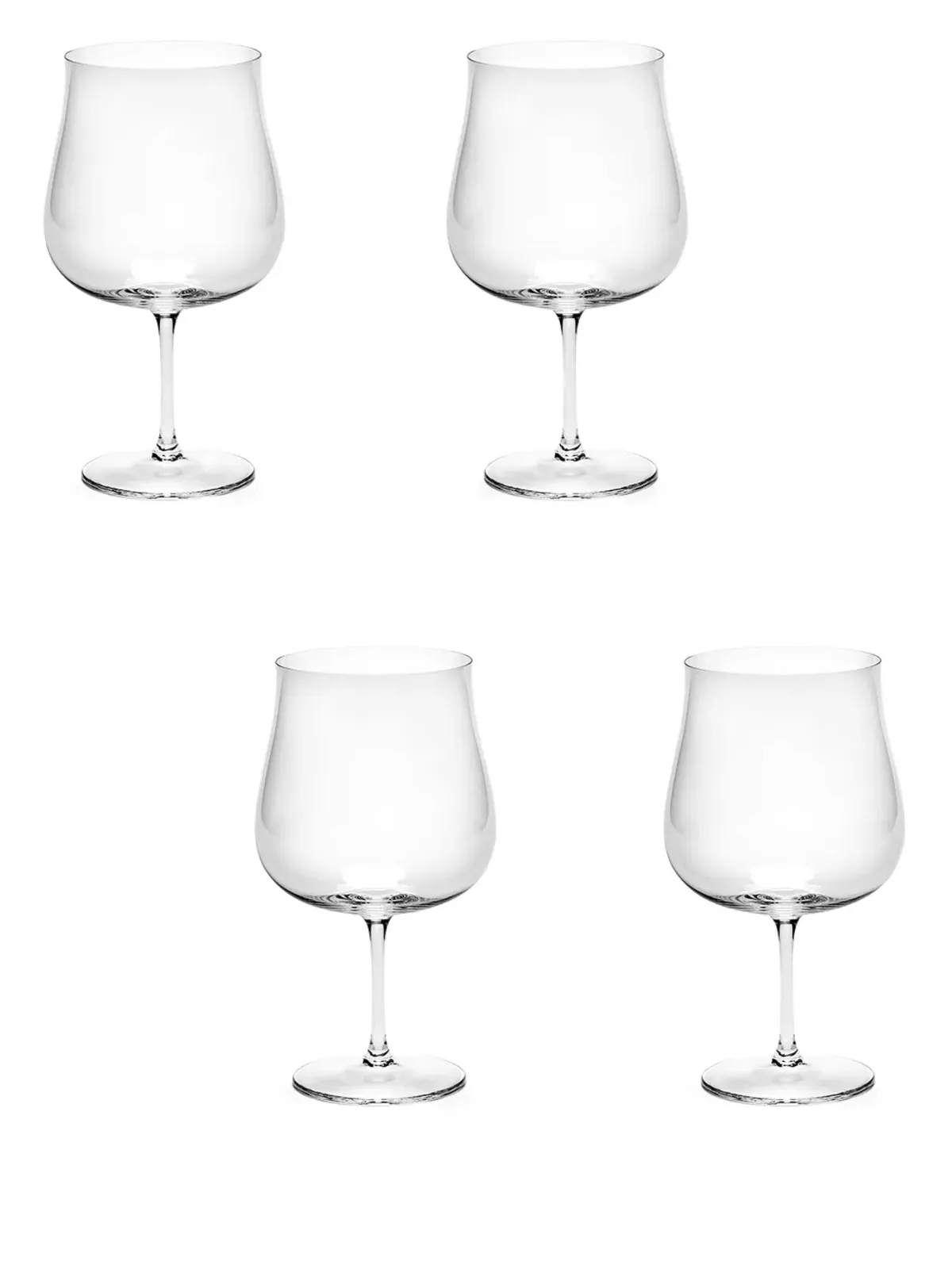 Serax チューリップ型ワイングラス（4客セット） - White - 画像2