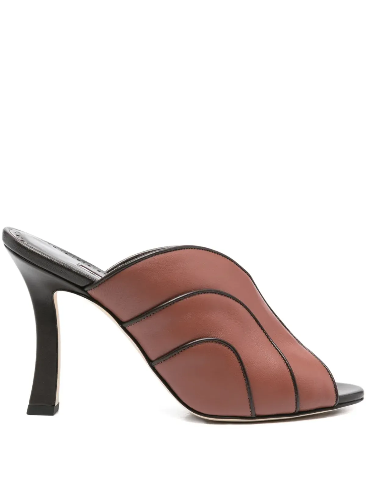 Manolo Blahnik ニカボ レザーパネルドサンダル - 画像1