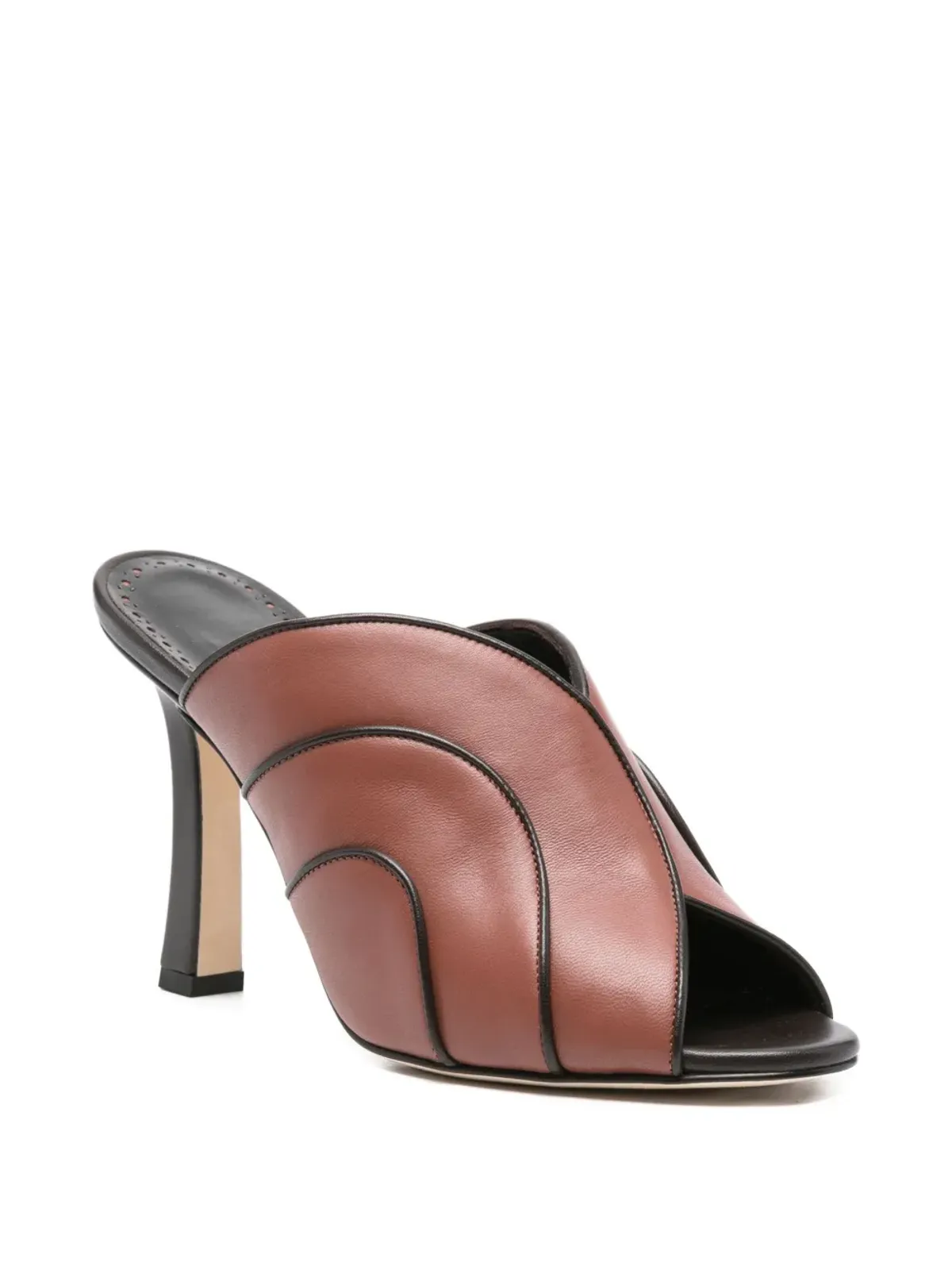 Manolo Blahnik ニカボ レザーパネルドサンダル - 画像2