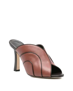 Manolo Blahnik ニカボ レザーパネルドサンダル - サムネイル2