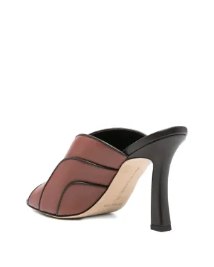 Manolo Blahnik ニカボ レザーパネルドサンダル - サムネイル3
