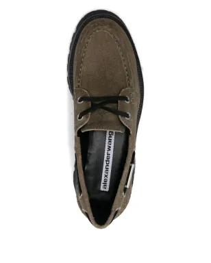 Alexander Wang Carson プラットフォーム ボートシューズ - グリーン - サムネイル4