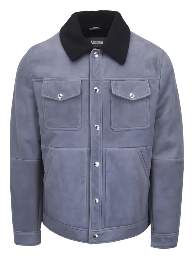 Brunello Cucinelli Brunello Cucinelli シアリングカラー ジャケットの商品画像