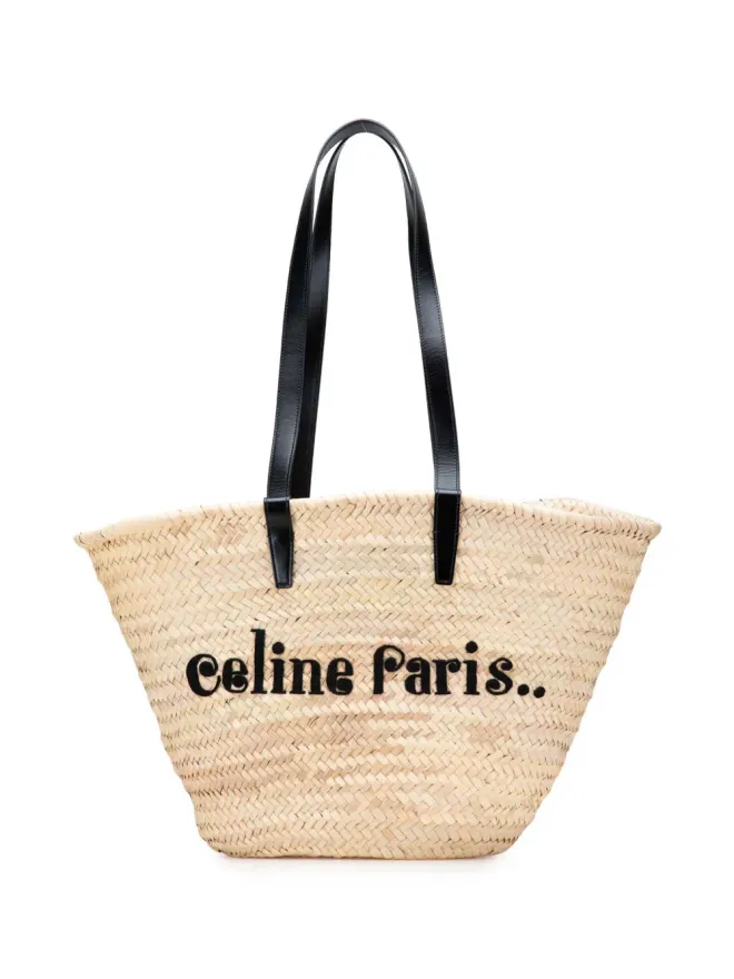 Celine Pre-Owned Celine Pre-Owned 2020 Raffia Classic Panier tote bag - Brownの商品画像