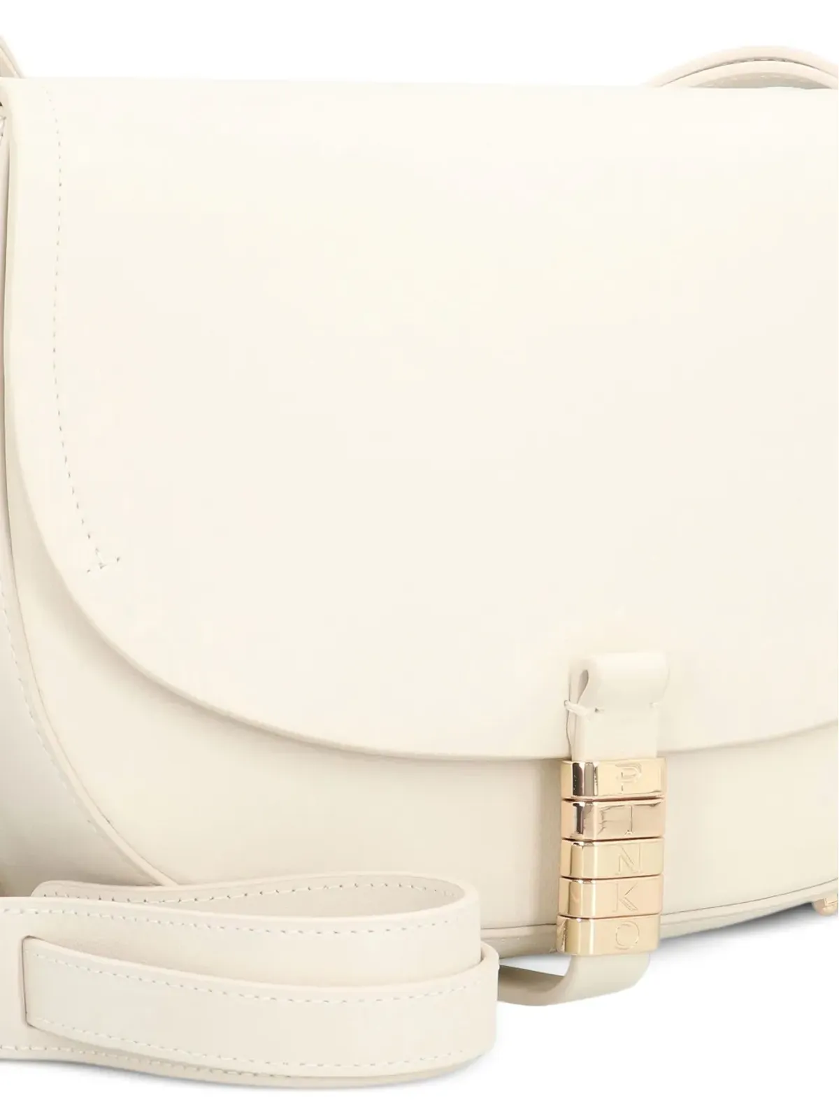 PINKO クラスプ留め半月バッグ - White - 画像3