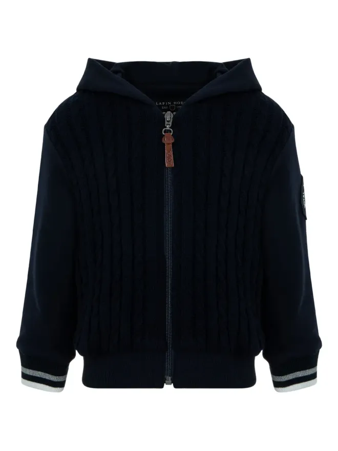 Lapin House Lapin House ケーブルニット フード付きパーカーの商品画像