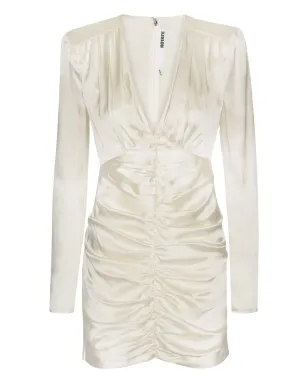 ROTATE BIRGER CHRISTENSEN ギャザー入りサテンミニドレス - サムネイル1