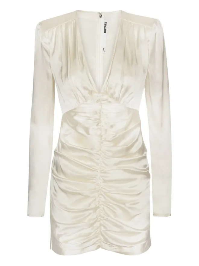 ROTATE BIRGER CHRISTENSEN ROTATE BIRGER CHRISTENSEN ギャザー入りサテンミニドレスの商品画像