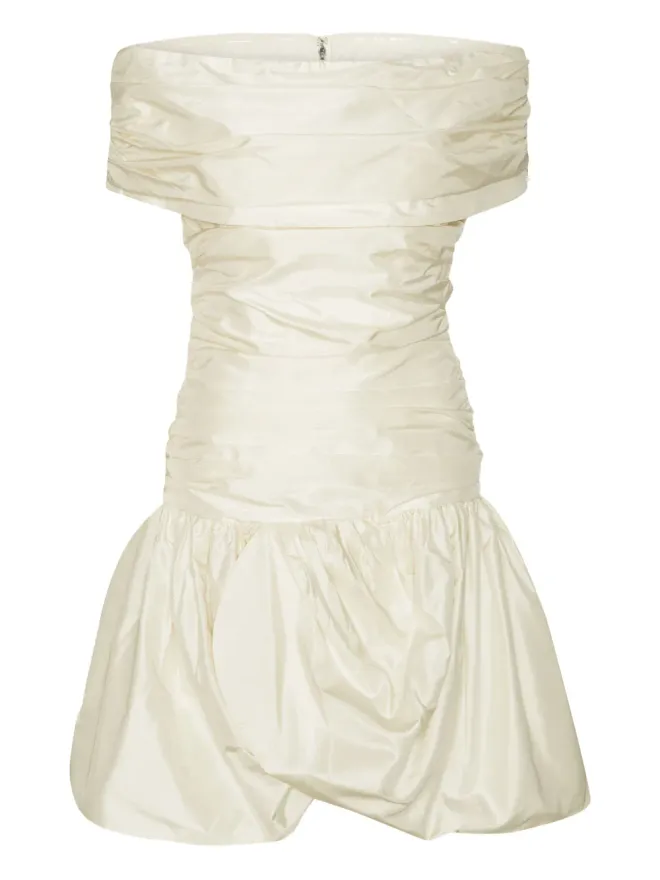 ROTATE BIRGER CHRISTENSEN ROTATE BIRGER CHRISTENSEN オフショルダー ギャザー付きミニドレスの商品画像