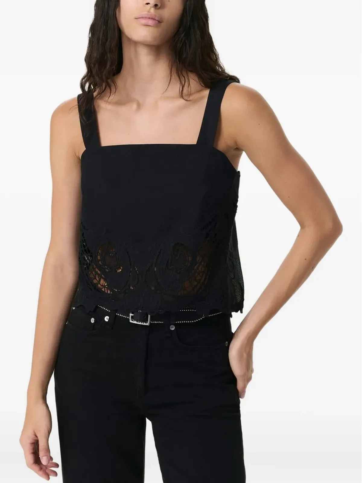 rag & bone 刺繍スクエアネックトップス - 画像4