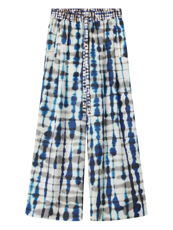 Lee Mathews Lee Mathews タイダイ柄プリーツパンツの商品画像
