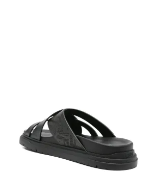 FENDI クロスストラップ レザー サンダル - サムネイル3