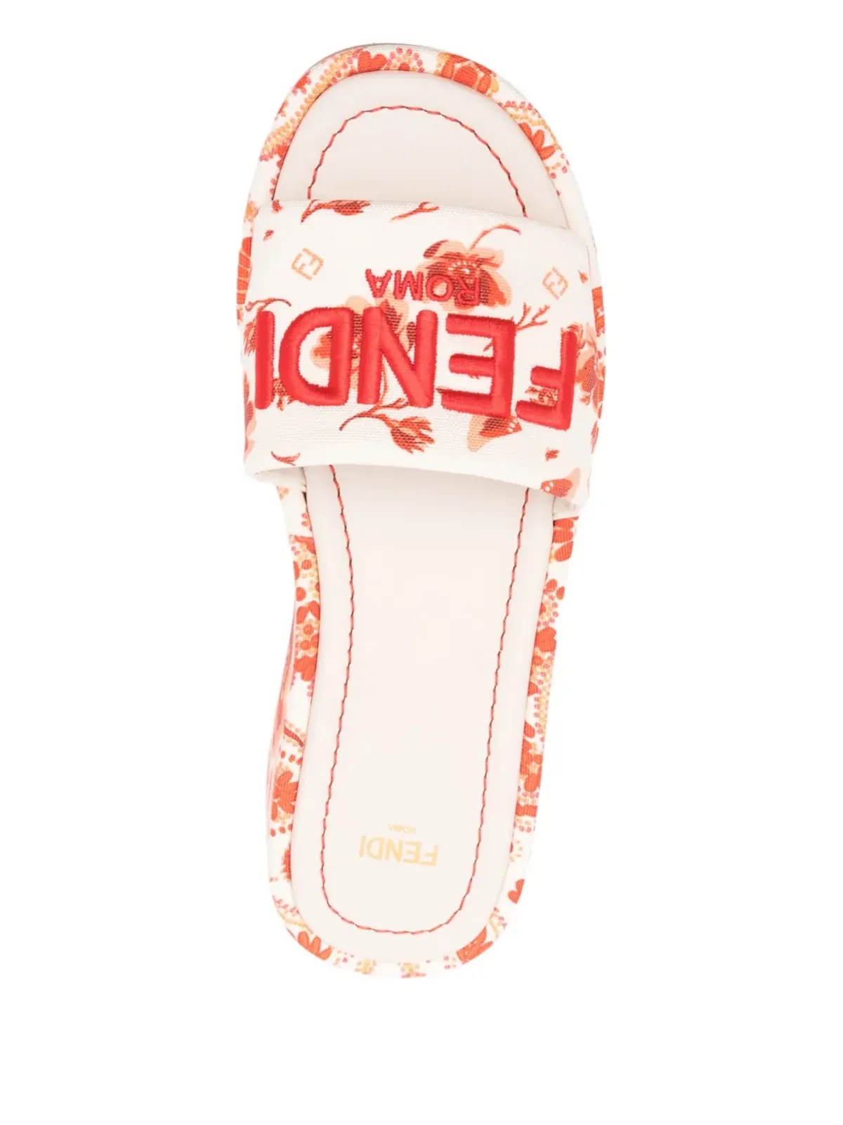 FENDI Sunshine フローラルプリント サンダル - 画像4