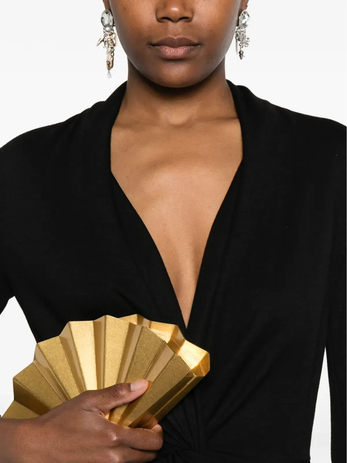 CHIARA BONI La Petite Robe ツイストディテール ミディドレス（ブラック） - 画像5